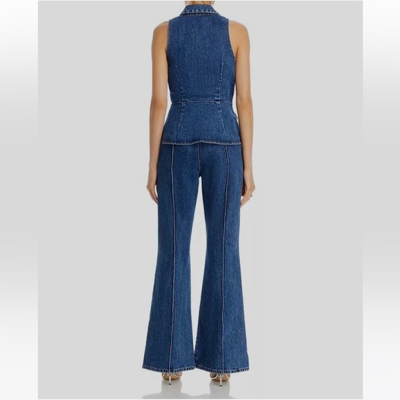 Self-Portrait Blue Denim Jumpsuit - Picture 11 of 14